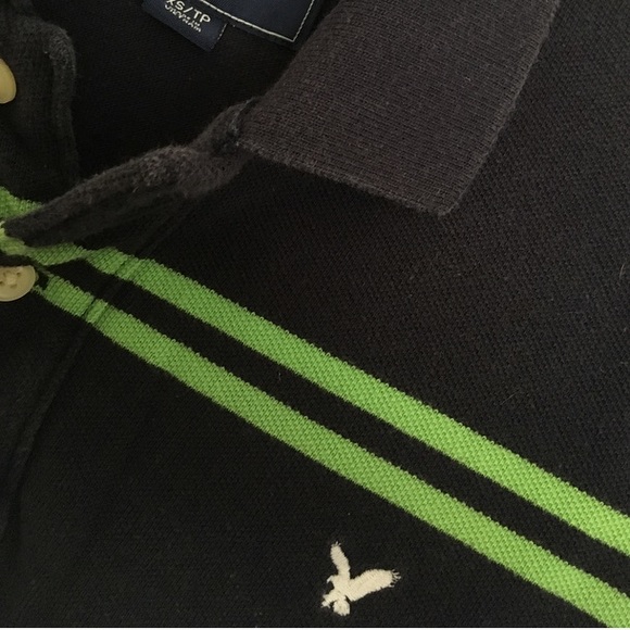 🦅 American Eagle Navy & Green Eagle Polo - Picture 2 of 4